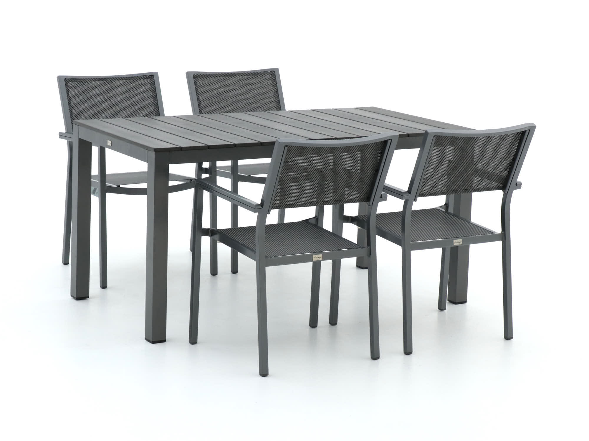 Bellagio Roma/Fidenza 145cm dining tuinset 5-delig stapelbaar - Laagste prijsgarantie!