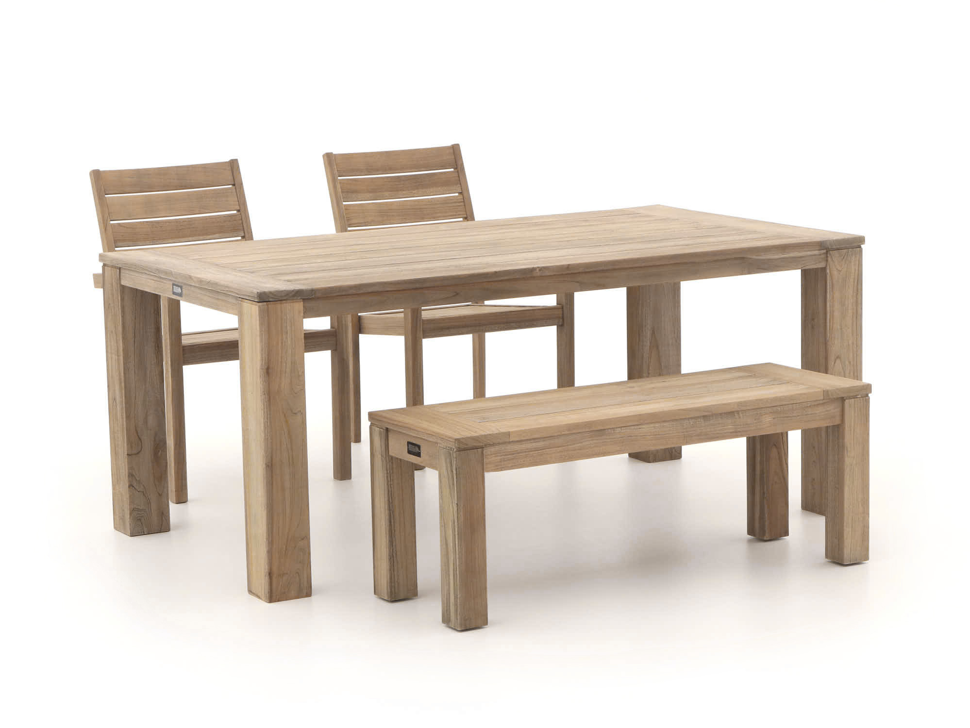 ROUGH-S/ROUGH-X 180cm dining tuinset 4-delig stapelbaar - Laagste prijsgarantie!