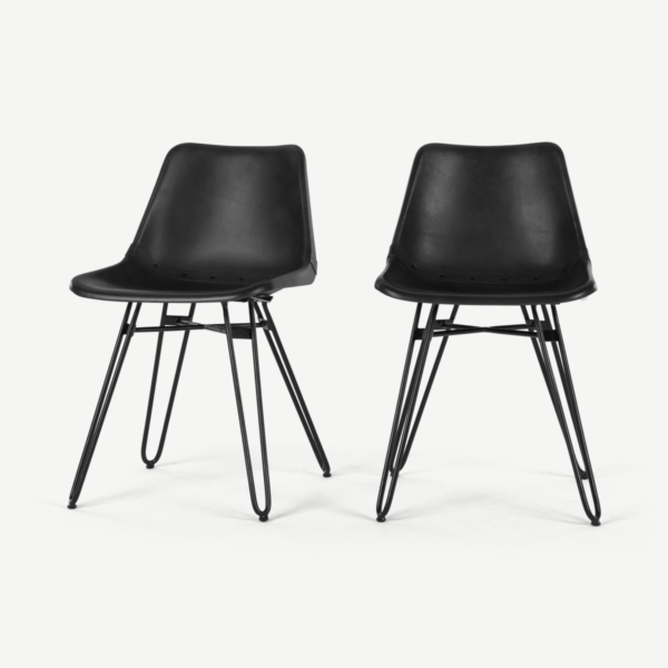 2 x Kendal eetkamerstoelen, zwart